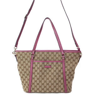 Gucci GG Monogram Joy Tote Peonia Flower Pink